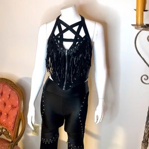 Pentagram harness crop top